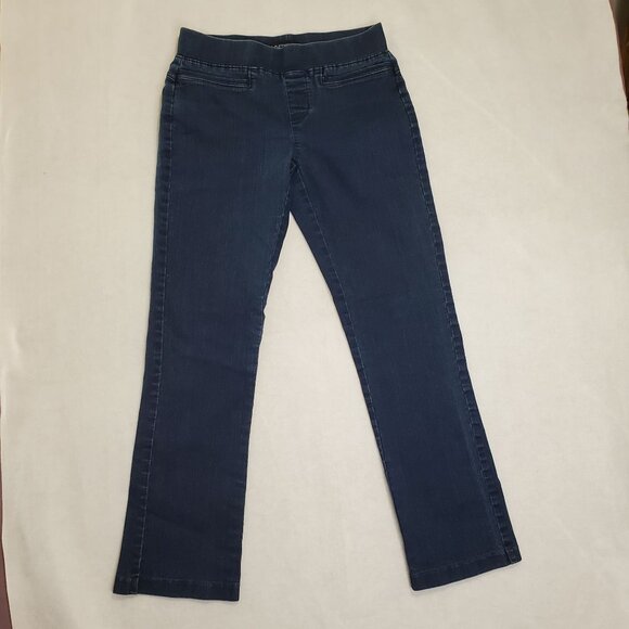 Lee Platinum Label Natural Fit Jeans Barely Bootcut Blue Stretch Waist Womens 6 - Picture 1 of 14